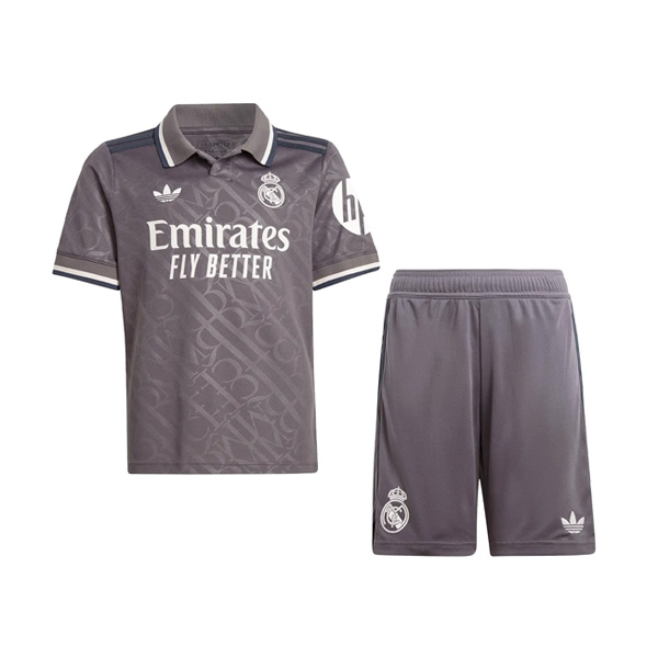 Trikot Real Madrid Ausweich Kinder 2024-25 Grau